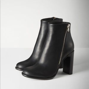 Rag & Bone Avery High Boot Black Leather Booties